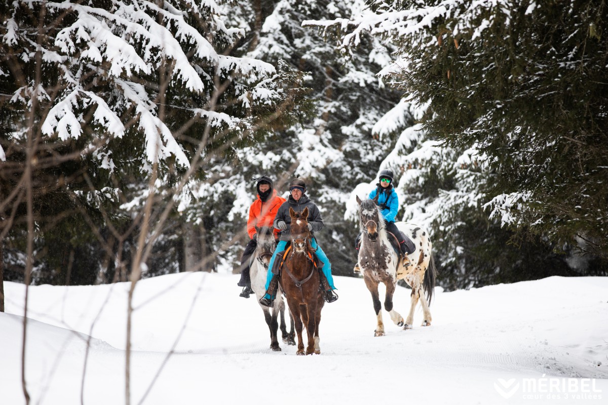 equitation cheval ski station 3 vallées méribel